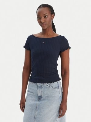 Obrázek produktu Tommy Jeans T-Shirt Lettuce Edge DW0DW22460 Tmavomodrá Slim Fit