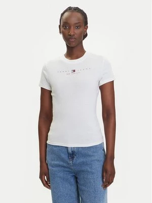 Obrázek produktu Tommy Jeans T-Shirt Linear DW0DW21422 Écru Slim Fit Krémová