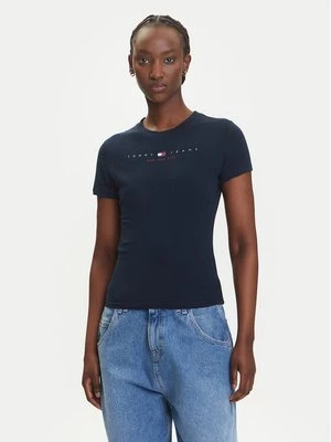Obrázek produktu Tommy Jeans T-Shirt Linear DW0DW21422 Tmavomodrá Slim Fit