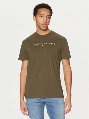 Obrázek produktu Tommy Jeans T-Shirt Linear Logo DM0DM20744 Zelená Regular Fit