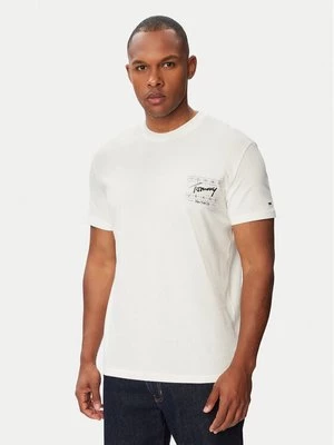 Obrázek produktu Tommy Jeans T-Shirt Sign DM0DM23177 Krémová Regular Fit