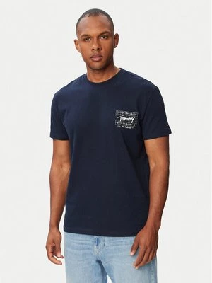 Obrázek produktu Tommy Jeans T-Shirt Sign DM0DM23177 Tmavomodrá Regular Fit