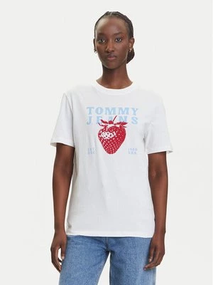 Obrázek produktu Tommy Jeans T-Shirt Strawberry DW0DW20894 Bílá Relaxed Fit