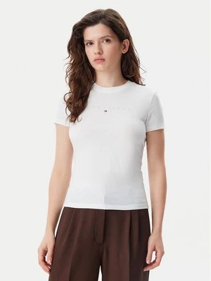 Obrázek produktu Tommy Jeans T-Shirt Tonal Linear DW0DW20315 Écru Slim Fit Krémová