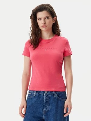 Obrázek produktu Tommy Jeans T-Shirt Tonal Linear DW0DW20315 Růžová Slim Fit