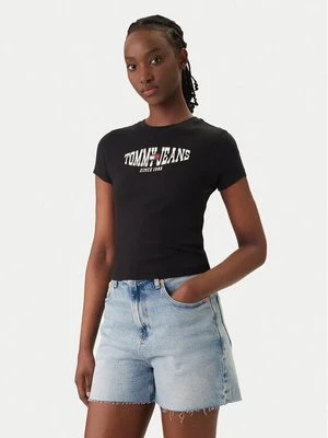 Obrázek produktu Tommy Jeans T-Shirt Wavy Flag DW0DW22272 Černá Slim Fit