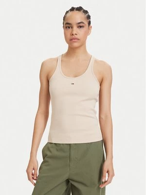 Obrázek produktu Tommy Jeans Top Racerback DW0DW22264 Světle béžová Slim Fit