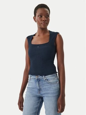 Obrázek produktu Tommy Jeans Top Smock Seersucker DW0DW22220 Tmavomodrá Slim Fit