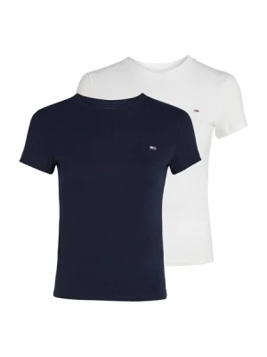 Obrázek produktu Tommy Jeans Tričko 'Slim T'  námořnická modř / offwhite