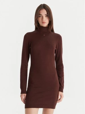 Obrázek produktu Tommy Jeans Úpletové šaty Ess DW0DW21958 Hnědá Slim Fit