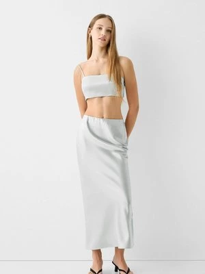Obrázek produktu Top Bershka stříbrná barva