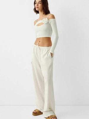 Obrázek produktu Top s dlouhým rukávem Bershka béžová