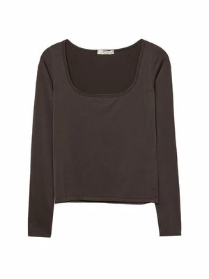 Obrázek produktu Top s dlouhým rukávem Stradivarius hnědá