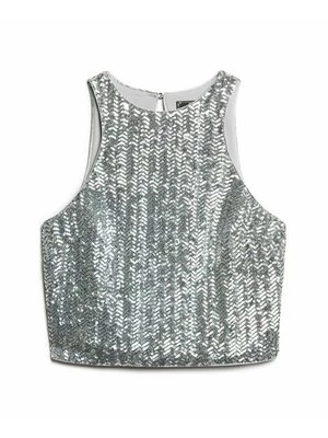 Obrázek produktu Top Superdry stříbrná barva