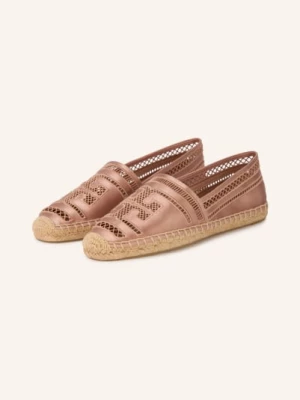 Obrázek produktu Tory Burch Espadrilky Open Weave barva růžového zlata / světle hnědá
