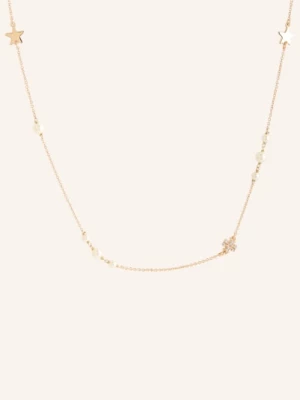 Obrázek produktu Tory Burch Náhrdelník Delicate Kira zlatá / bílá