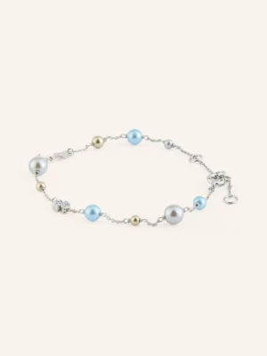 Obrázek produktu Tory Burch Náramek Moondance stříbrná / béžová / tmavě modrá