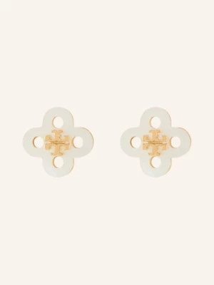 Obrázek produktu Tory Burch Náušnice Forget Me Not Clover zlatá / bílá