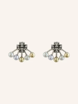 Obrázek produktu Tory Burch Náušnice Kira stříbrná / bílá