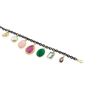 Obrázek produktu Tous - 18K Solid Gold And Silver Gem Power Bracelet With Gemstones -
