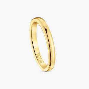Obrázek produktu Tous - 2.7 Mm Gold Half-Round Wedding Band Ring Tous Alianzas Velikost