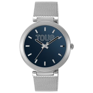 Obrázek produktu Tous - Analogové Hodinky S Modrým Ciferníkem A Ocelovým Náramkem S-Mesh Mirror -