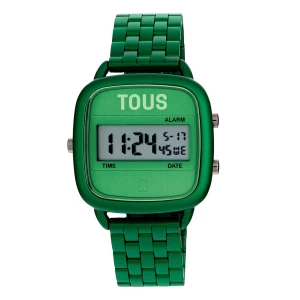 Obrázek produktu Tous - Digitální Hodinky D-Logo Se Zeleným Ocelovým Řemínkem -
