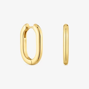 Obrázek produktu Tous - Dlouhé Kruhové Náušnice O Délce 22 Mm Ze Stříbra Pozlaceného 18karátovým Zlatem Tous Basics -