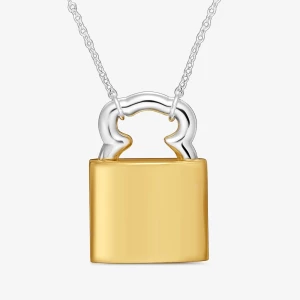 Obrázek produktu Tous - Dvoubarevný Náhrdelník S Motivem Visacího Zámku Ve Tvaru Medvídka O Velikosti 23 Mm Tous Unlock -