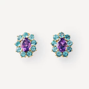 Obrázek produktu Tous - Gold Earrings With Amethyst And Apatite Tous Atelier -