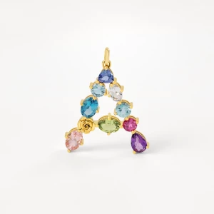 Obrázek produktu Tous - Gold Letter A Pendant With Gemstones Tous Atelier -