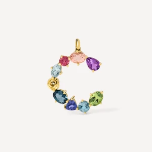 Obrázek produktu Tous - Gold Letter C Pendant With Gemstones Tous Atelier -