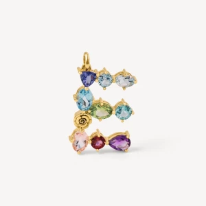 Obrázek produktu Tous - Gold Letter E Pendant With Gemstones Tous Atelier -