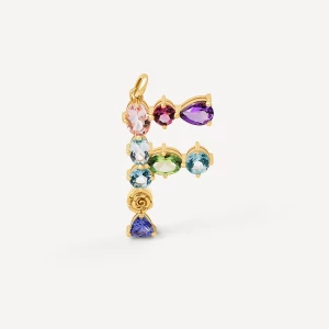 Obrázek produktu Tous - Gold Letter F Pendant With Gemstones Tous Atelier -