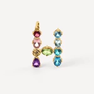 Obrázek produktu Tous - Gold Letter H Pendant With Gemstones Tous Atelier -