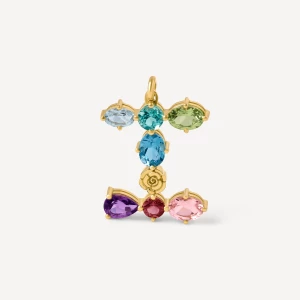 Obrázek produktu Tous - Gold Letter I Pendant With Gemstones Tous Atelier -