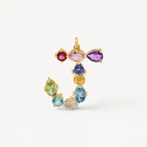 Obrázek produktu Tous - Gold Letter J Pendant With Gemstones Tous Atelier -