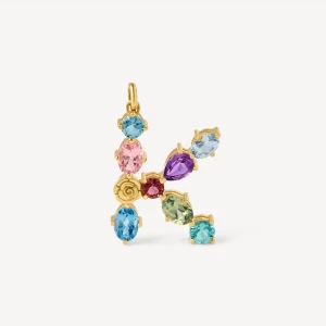 Obrázek produktu Tous - Gold Letter K Pendant With Gemstones Tous Atelier -