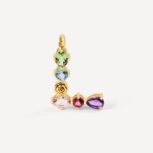 Obrázek produktu Tous - Gold Letter L Pendant With Gemstones Tous Atelier -
