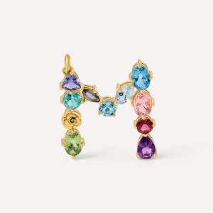 Obrázek produktu Tous - Gold Letter M Pendant With Gemstones Tous Atelier -
