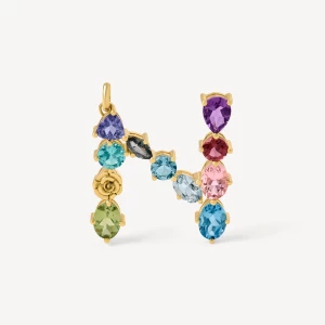 Obrázek produktu Tous - Gold Letter N Pendant With Gemstones Tous Atelier -