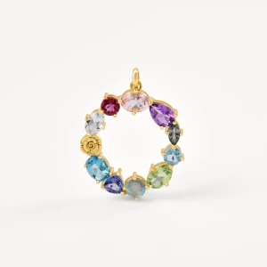 Obrázek produktu Tous - Gold Letter O Pendant With Gemstones Tous Atelier -