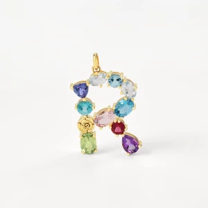 Obrázek produktu Tous - Gold Letter R Pendant With Gemstones Tous Atelier -