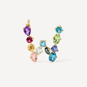Obrázek produktu Tous - Gold Letter W Pendant With Gemstones Tous Atelier -