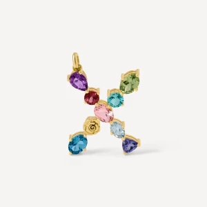 Obrázek produktu Tous - Gold Letter X Pendant With Gemstones Tous Atelier -