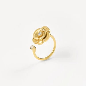 Obrázek produktu Tous - Gold Open Ring With Diamonds Tous Atelier Velikost