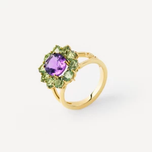 Obrázek produktu Tous - Gold Ring With Amethyst And Peridot Tous Atelier Velikost