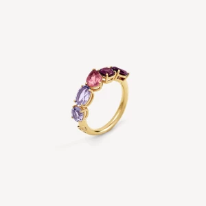Obrázek produktu Tous - Gold Ring With Amethyst, Rhodolite And Tourmaline Tous Atelier Velikost