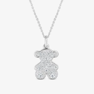 Obrázek produktu Tous - Krátký Náhrdelník Icon Gems Ve Tvaru Medvídka O Velikosti 16 Mm Z Bílého Zlata S Diamanty -