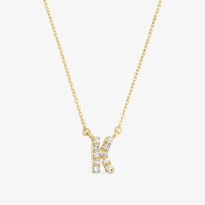 Obrázek produktu Tous - Krátký Zlatý Náhrdelník Alphabet S Písmenem K A Diamanty O Hmotnosti 0,05 Karátu -